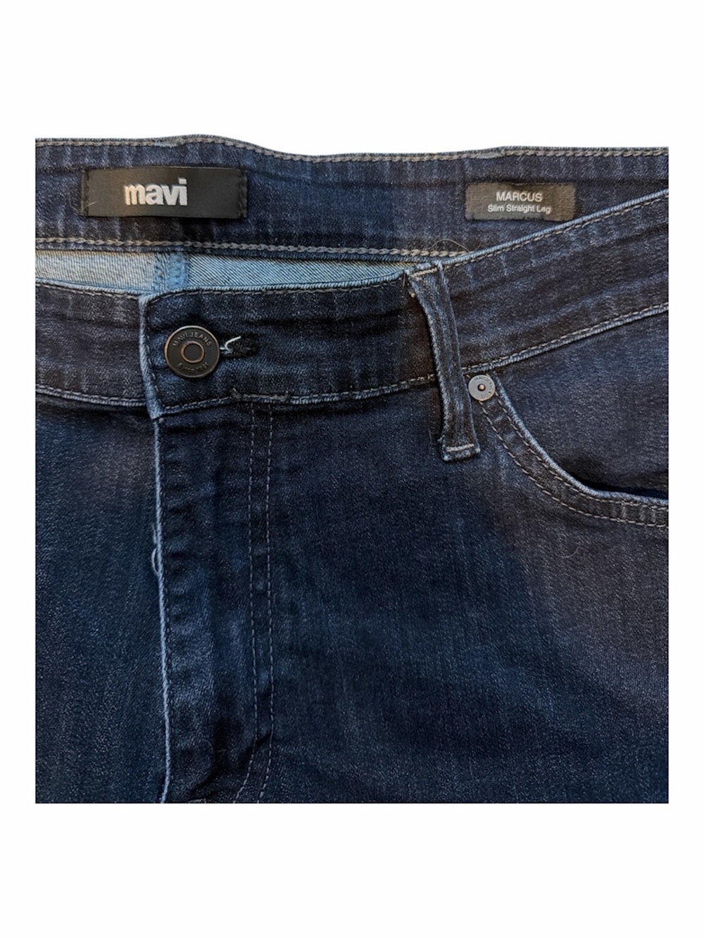 MAVI Men's Dark Blue Marcus Slim Straight Jeans size 38/30 - Picture 3 of 7